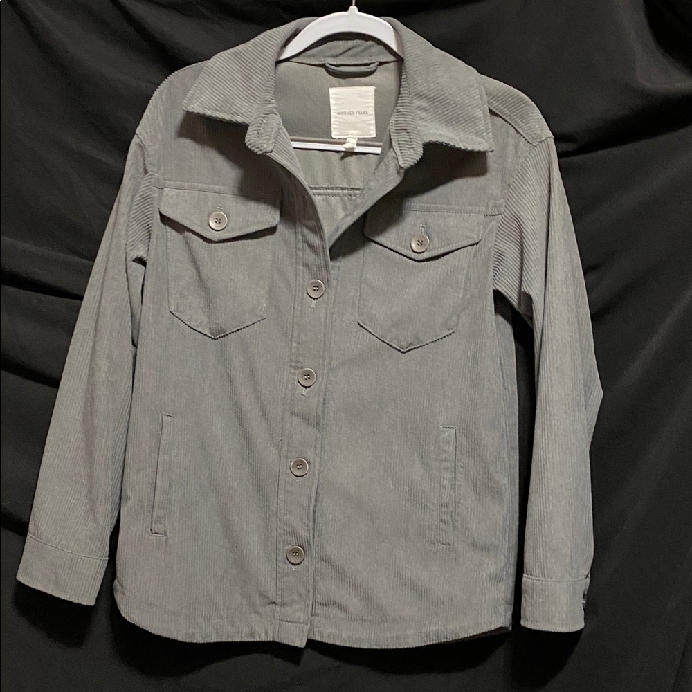 EUC Avec les Filles grey corduroy jacket Shacket XS